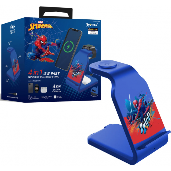 XPower WLS6 4合1多功能無線充電板 (蜘蛛俠系列)